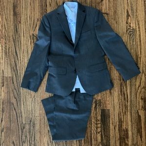 Kid’s Lauren by Ralph Lauren dk grey suit & shirt